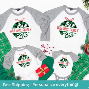 Personalized Family Christmas Pajamas, Matching Family Christmas Pajamas, Family Christmas Pjs Sets, Custom Christmas Pajamas With Pants