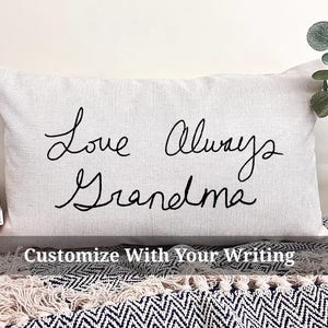 Custom Handwriting Pillow, Loved Ones Handwriting Gift, Handwritten Gifts, Memory Pillow Case, Remembrance Pillow Cover, Sentimental Gifts