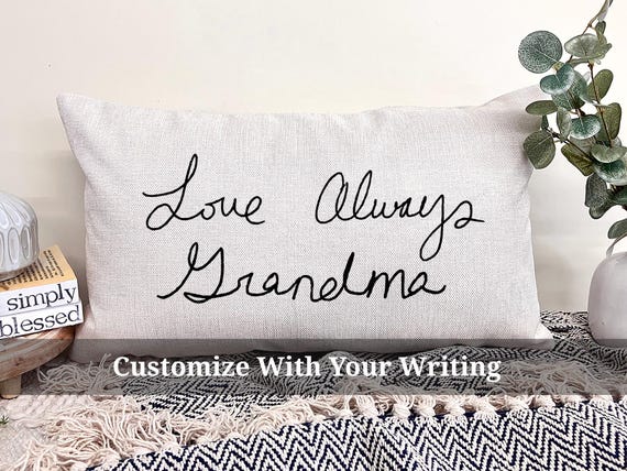 Custom Handwriting Pillow, Loved Ones Handwriting Gift, Handwritten Gifts, Memory Pillow Case, Remembrance Pillow Cover, Sentimental Gifts