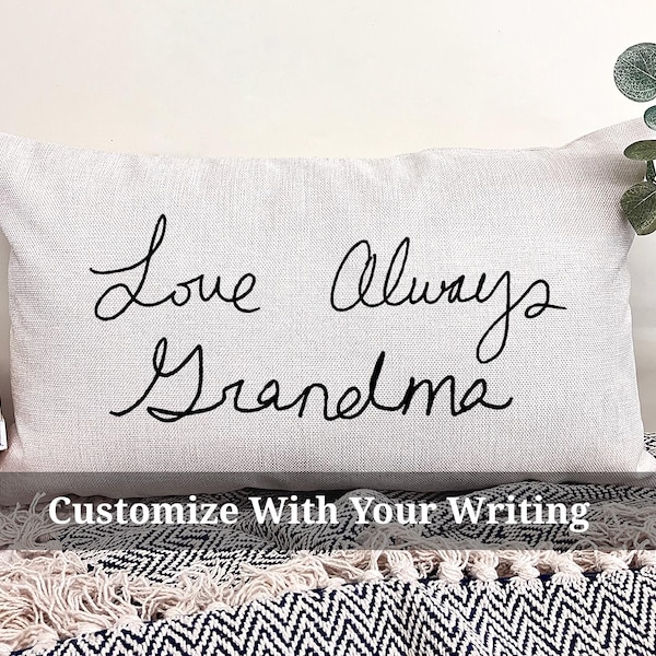 Custom Handwriting Pillow, Loved Ones Handwriting Gift, Handwritten Gifts, Memory Pillow Case, Remembrance Pillow Cover, Sentimental Gifts