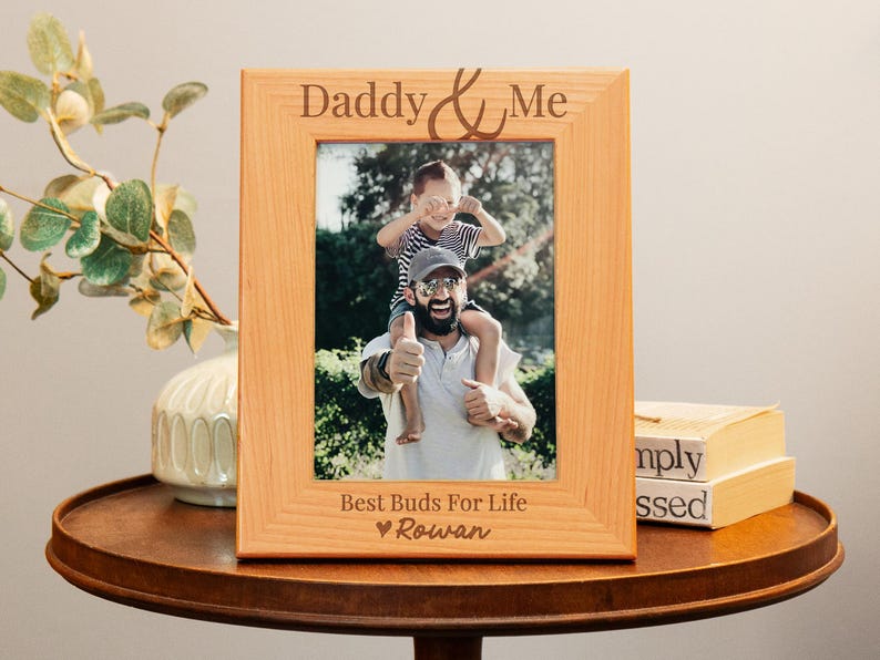 Daddy and Me Picture Frame, Custom Photo Frame, Dad Picture Frame Fathers Day Gift, New Dad Gift Personalized Picture Frames Vertical