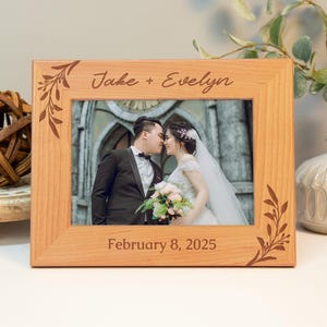 Personalized Wedding Frame, Photo Frame Engagement Gift, Custom Picture ...