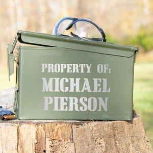 Personalized Ammo Box, Ammo Can Engraved Gifts For Men, Ammo Storage Box, Personalized Birthday Gift for Dad, Custom Hunting Gifts for Him