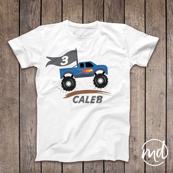 Monster Truck Birthday Shirt Monster Truck Birthday Party | Etsy