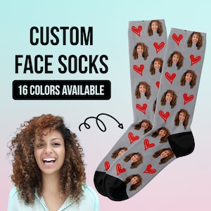 Custom Face Socks For Boyfriend, Funny Boyfriend Gift With Picture, Personalized Socks for Boyfriend Anniversary Gift, Face Socks For Men