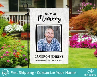 Personalized Memorial Flag, Photo Garden Flag, Custom Memorial Garden Flag, Memorial Gifts, Custom Memorial Decor, Personalized Garden Flag
