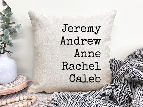 Family name throw pillow hotsell