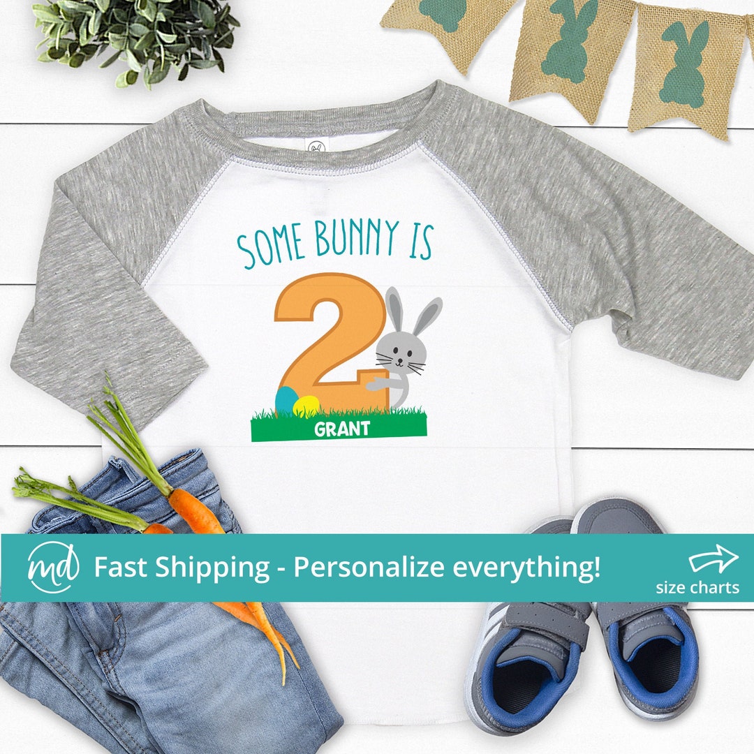 Some Bunny is Two Shirt Some Bunny is Two Boy 2nd Birthday - Etsy