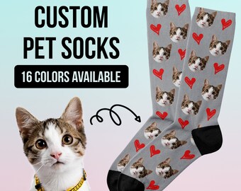 Mothers Day Gift For Cat Mom, Custom Cat Socks, Pet Face Socks, Cat Mom Gifts, Custom Gifts For Cat Lovers, Cat Mothers Day Gift