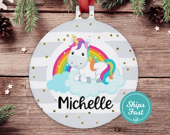 Christmas Ornaments Unicorn Ornament Personalized Unicorn Ornament, Unicorn Ornament Christmas, Unicorn Ornament With Name For Girls