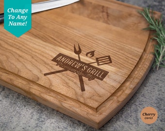 Custom Meat Board, Grill Gifts For Men, BBQ Grill Gift For Men Birthday, Groom Gift, Personalized Grill Cutting Board, Meat Carving Board