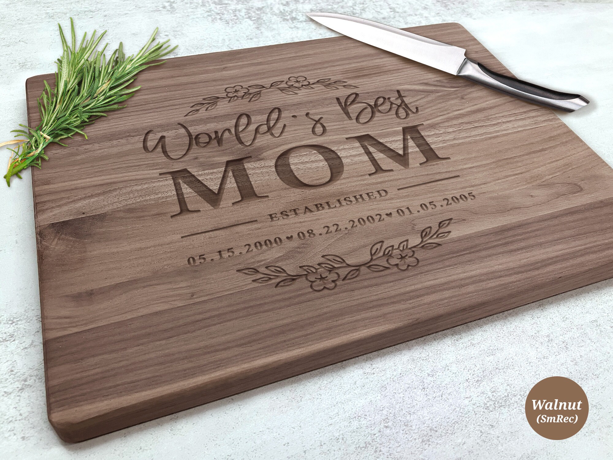 Personalized Cutting Board for Mom –