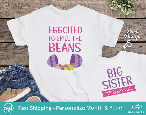 Easter Themed Big Sister T Shirt Pregnancy Announcement Easter Themed Big Sister T Shirt Pregnancy Announcement