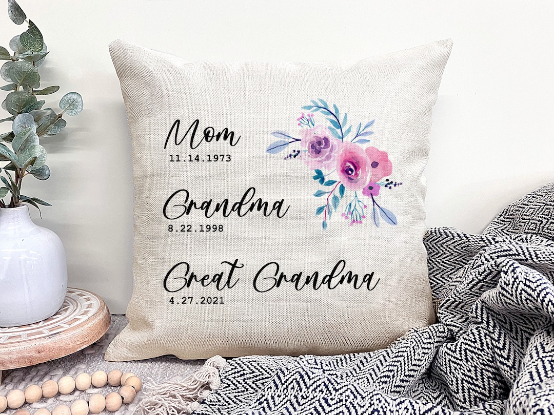 Grandma Pillow Personalized, Grandma Gift Mothers Day, Great Grandma Gift, Great Grandma Pillow ...