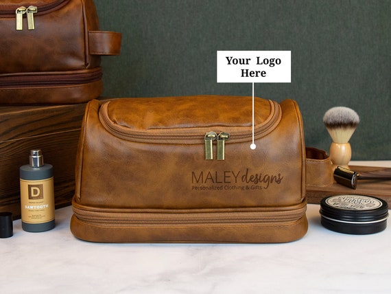 customized logo travel toiletry bag Custom Travel Bag With Logo, Mens Toiletry Bag, Business Logo Travel Gifts,  Dopp Kits for Him, Custom Logo Gift, Company Logo Gifts