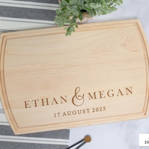 Custom Cutting Board Engraved, Personalized Wedding Gift Charcuterie Board, Anniversary Gifts for Couples, Engagement Gift Ideas