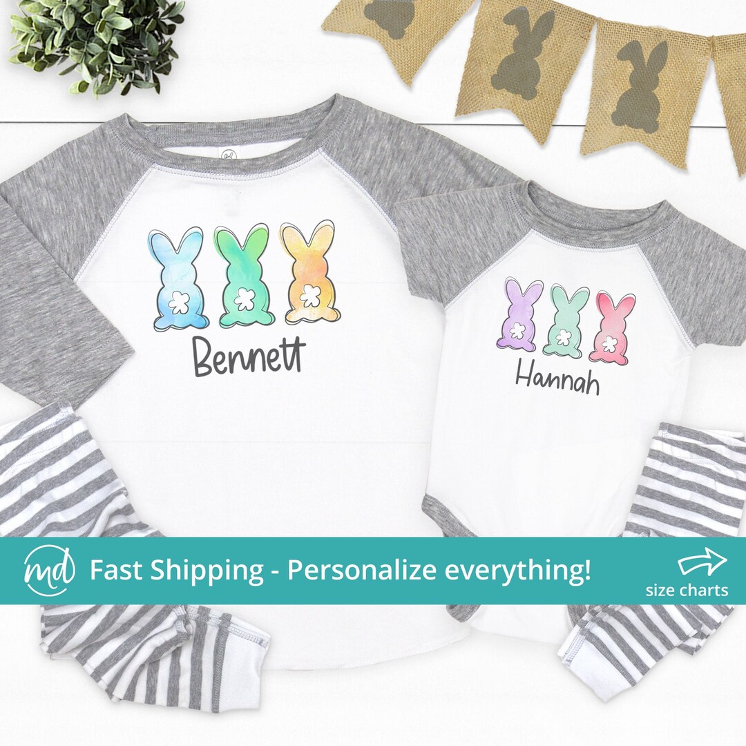 Easter Pajamas Kids Easter Gifts Easter Pajamas Boys Easter Etsy