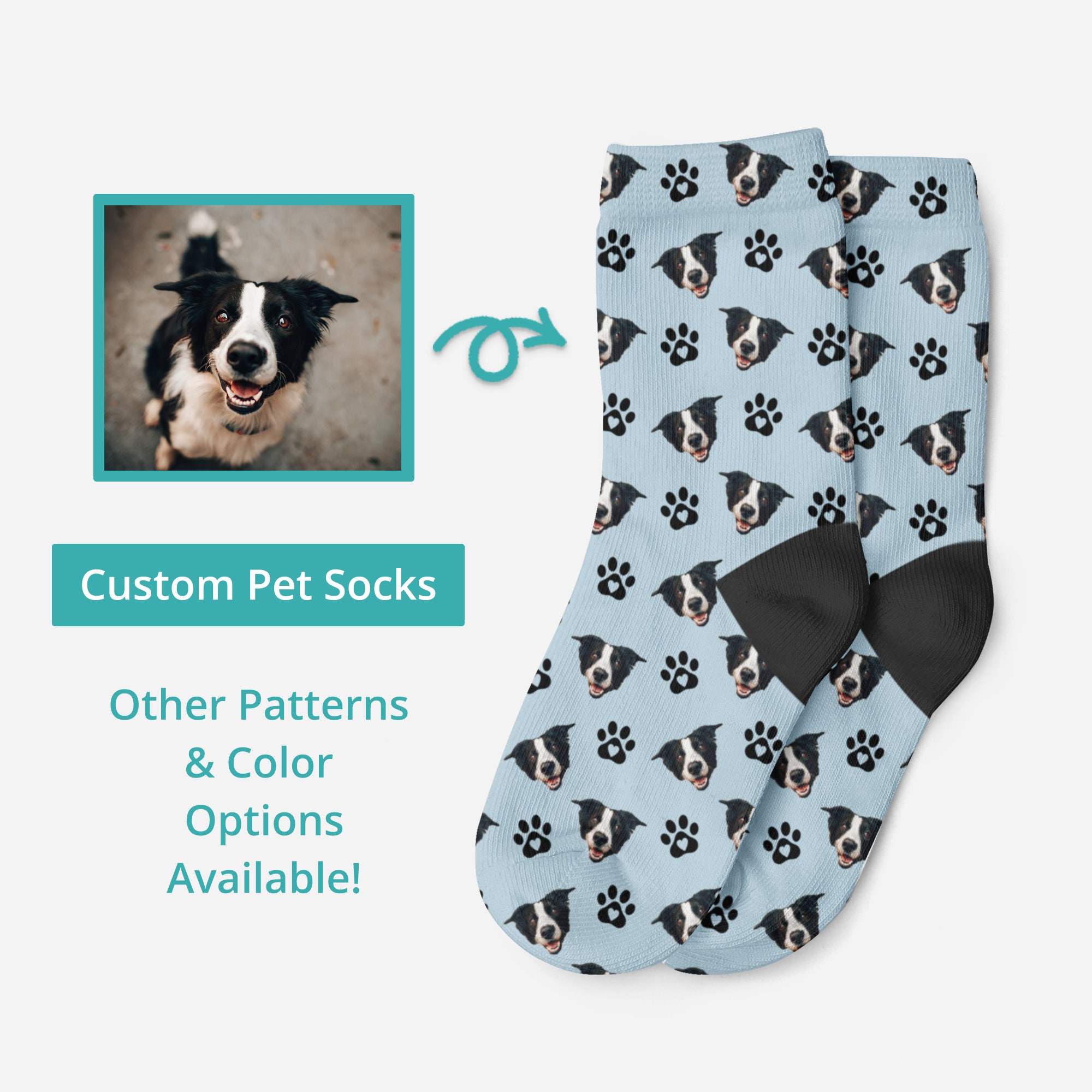 Personalized Dog Socks Custom Pet Socks Customized Dog Socks - Etsy Hong  Kong