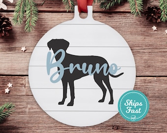 Dog Silhouette Ornaments, Pet Silhouette Ornament, Christmas Dog Ornament Personalized Dog Ornament With Name, Personalized Dog Gift