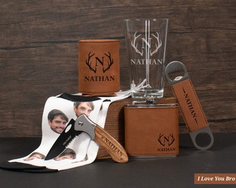 Groomsman Proposal Gift Box Set, Bottle Opener Personalized Groomsmen Socks, Custom Beer Can Holder, Unique Groomsmen Gift Box Personalized