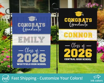 Class Of 2026 Garden Flag, Personalized Graduation 2026 Garden Flag, Graduation Yard Flags 2026, Garden Flag For Graduation