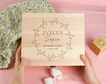 Baby Girl Memory Box, Custom Baby Keepsake Box, Baby Memory Box Personalized Baby Gift Box, Baby Photo Box, New Mom Gift, Baby Girl Gift