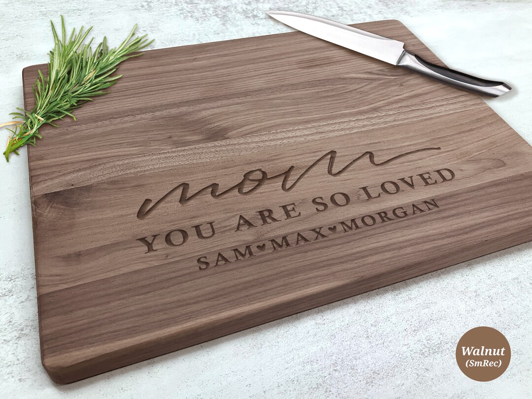 Mom You Are so Loved Cutting Board, Mom Gifts With Kids Names, Custom
