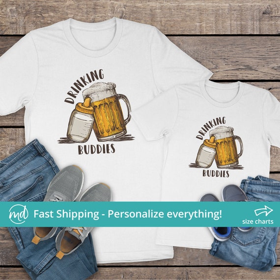 Drinking Buddies Dad And Baby Matching Shirts Drinking | Etsy