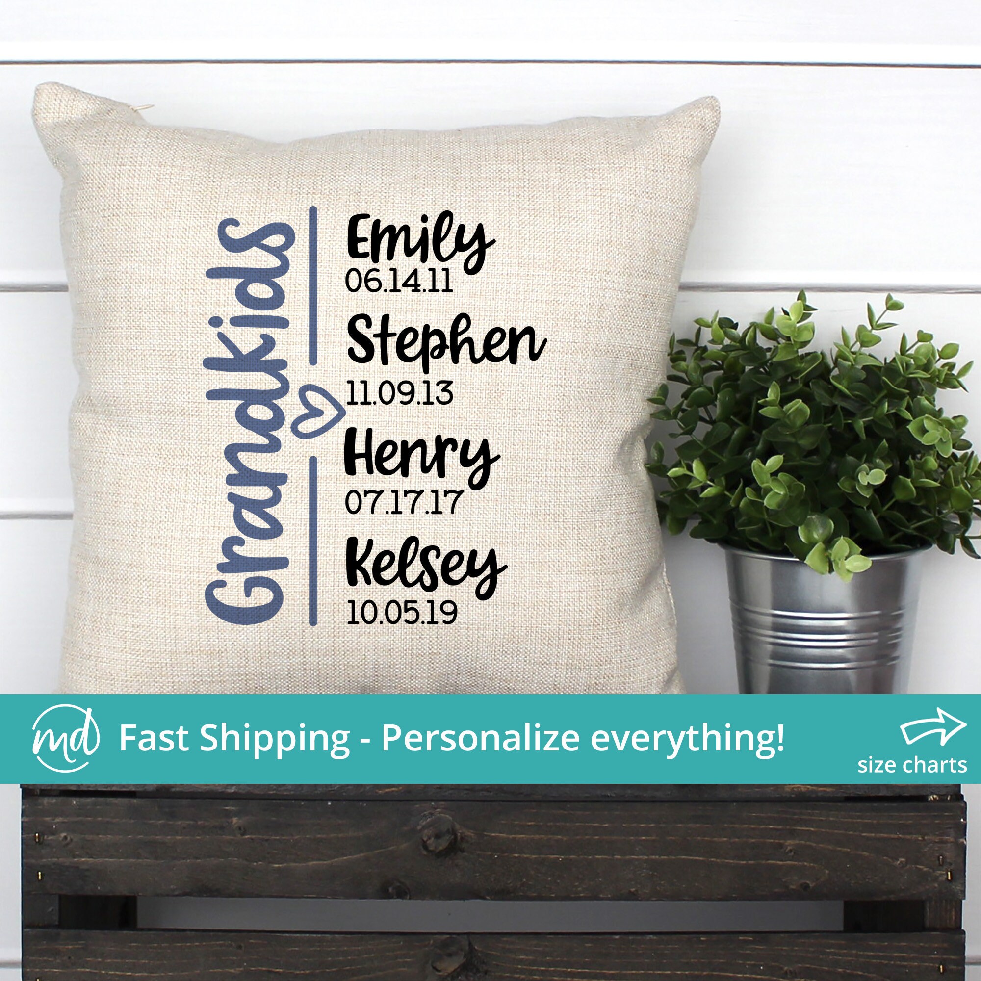 personalized grandparent pillow