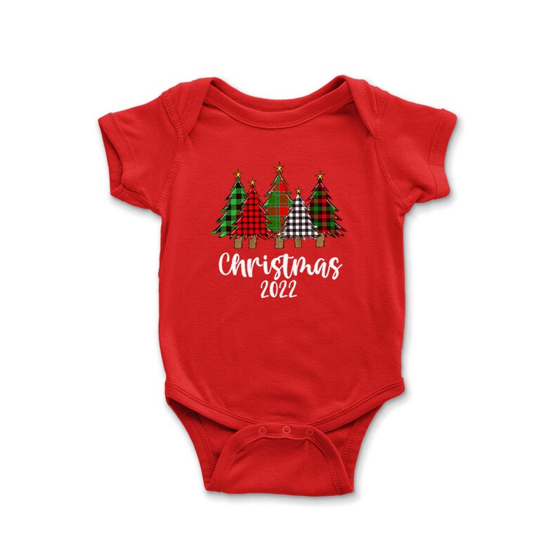 Christmas 2022 Pajamas, Family Christmas Pajamas Set Personalized 2022, Holiday Pajamas Kids For Christmas Tree Photos, Red Striped Pants Red Bodysuit