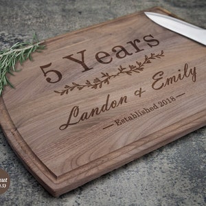 STOFINITY 5 Year Anniversary Wood Gift for Him Her - 5th