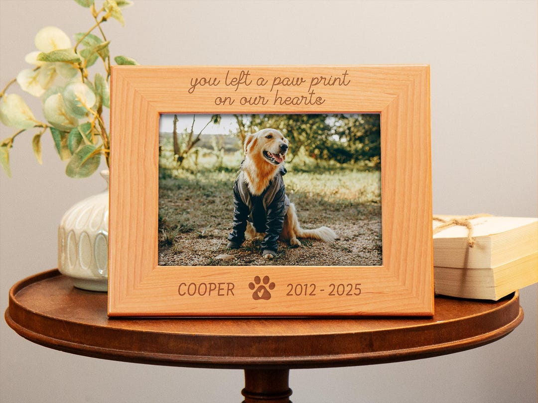 Personalized Dog Memorial Picture Frame, Loss of Pet Picture Frames ...