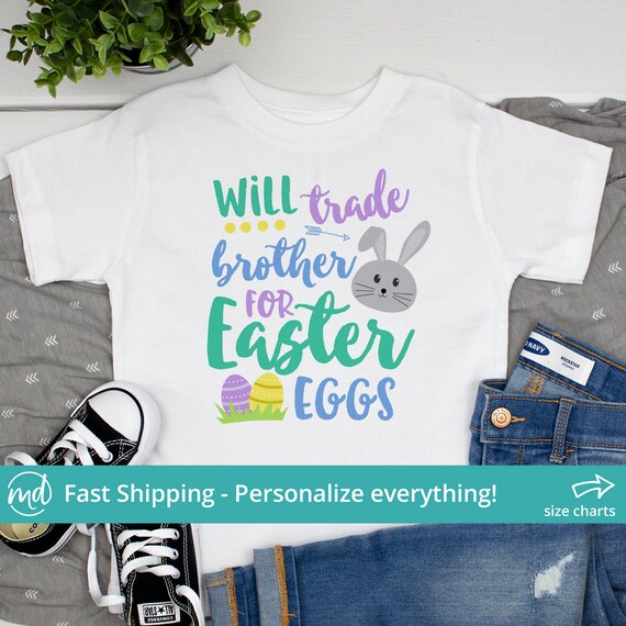Tstars Trade Sister for Easter Eggs Funny Siblings Easter Gift Toddler//Kids Sweatshirts