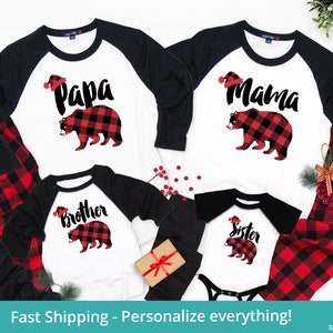 Family Christmas Pajamas Bear, Matching Christmas Pajamas Family, Family Bear Christmas Pajamas Family, Matching Christmas Family Shirts