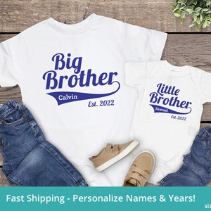 Big Brother Little Brother Outfits, Baseball Brother Shirts, Matching Brother Outfits, Coordinating Sibing Shirts,