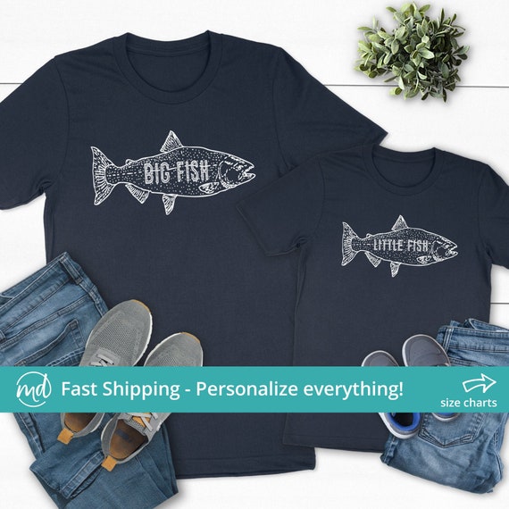 Big Fish Little Fish, Fishing Buddies Matching Shirts, Matching Father Son  Shirts Fishing Shirts for Boys, Fathers Day Matching Shirts Sets 