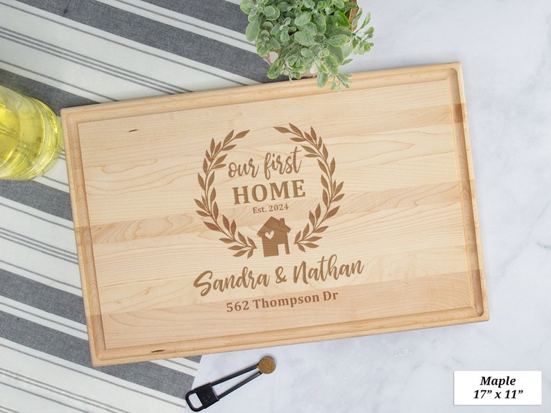 Our First Home Custom Cutting Board, First Home Gift, New Home Gift ...