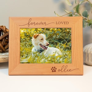 Dog Memorial Picture Frames Personalized, Pet Memorial Gift, Pet Loss Gift for Dog Mom, Dog Photo Frame Personalized, Dog Remembrance Gift