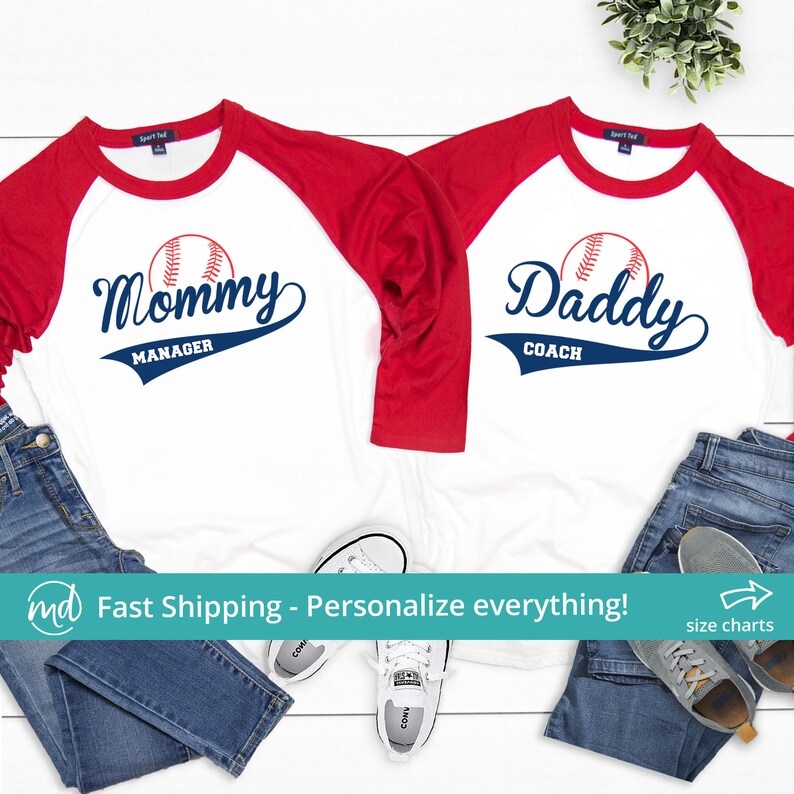 Baseball Mom and Dad Shirt Baseball Birthday Family Shirts Etsy
