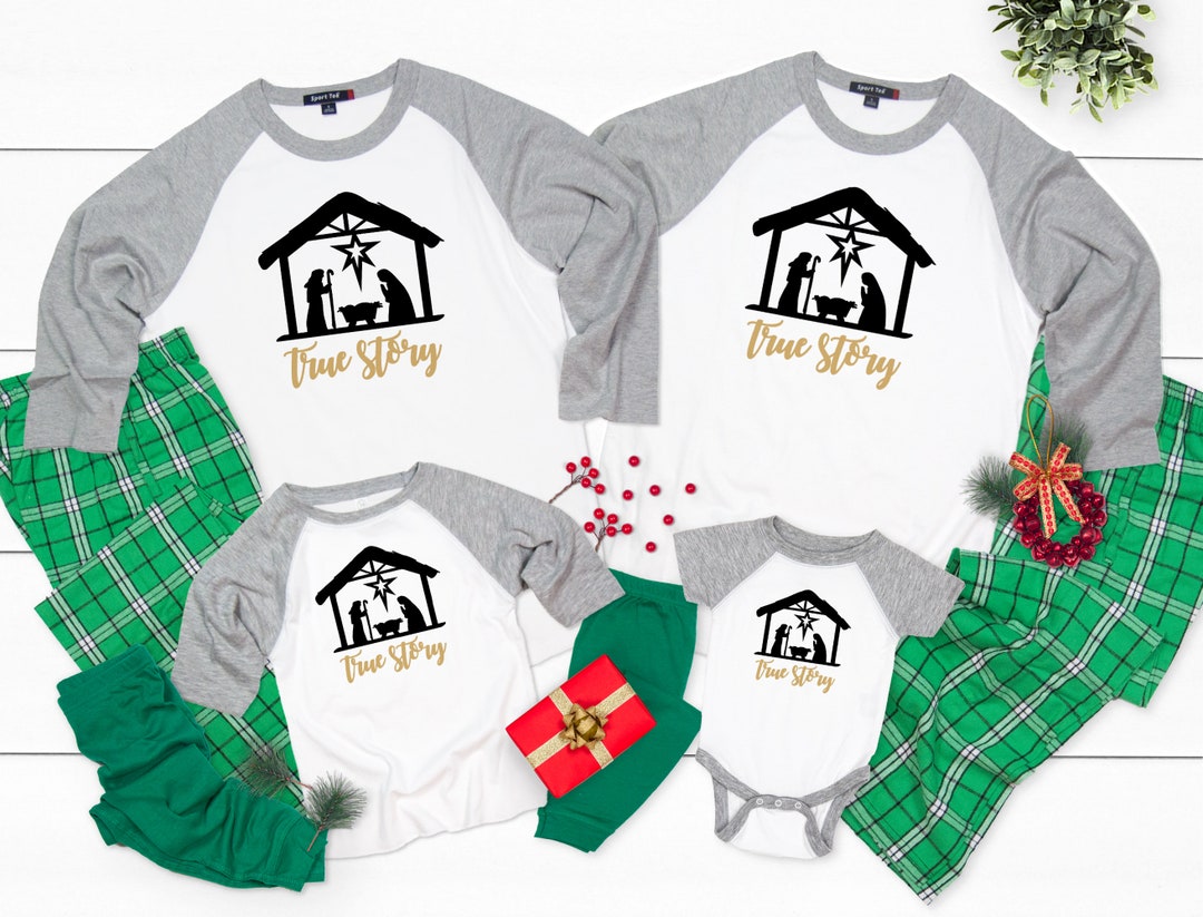 Christmas Nativity Pajamas Family, Christmas Nativity Shirt, Family