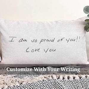 Custom Handwriting Pillow Sentimental Gift, In Memory of Gift Idea, Handwriting Gift, Throw Pillow Personalized Gift for Loss of a Loved One