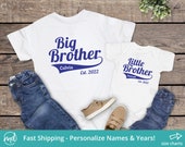 Big Brother Little Brother Personalized Shirt, Big Brother Little Brother Outfits, Matching Brother Outfits, Brother Shirts Set