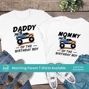 Monster Truck 3rd Birthday Shirt Boy, Monster Truck Birthday Shirt 3, Third Birthday Shirt Boy, Boys 3rd Birthday Shirt, 3 Year Old Boy Gift image 3