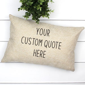 Custom Quote Pillow, Personalized Throw Pillow, Custom Word Pillow With Sayings, Housewarming Gift Personalized, New Home Gift image 2