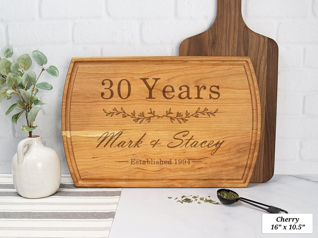 30th Anniversary Cutting Board, 30th Anniversary Gift for Parents, 30