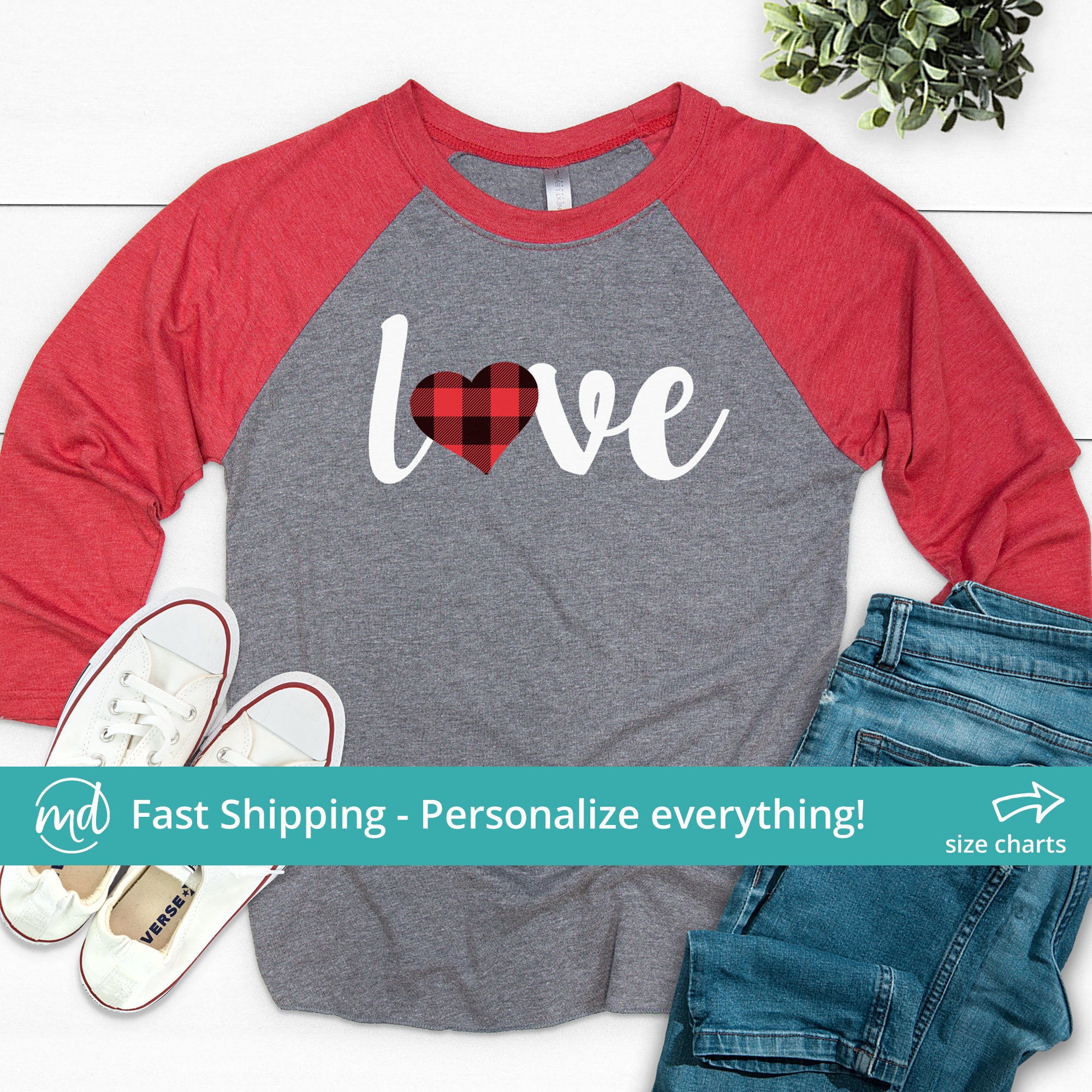 Buffalo plaid valentine shirt Clearance