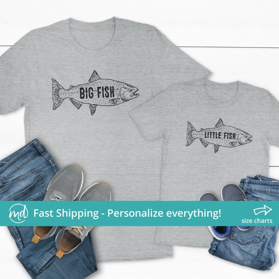 Dad and Baby Matching Shirts, Matching Dad and Baby Shirts, Big Fish Little  Fish, Fish Outfit, Dad Son Shirts, Fishing Shirt -  Canada