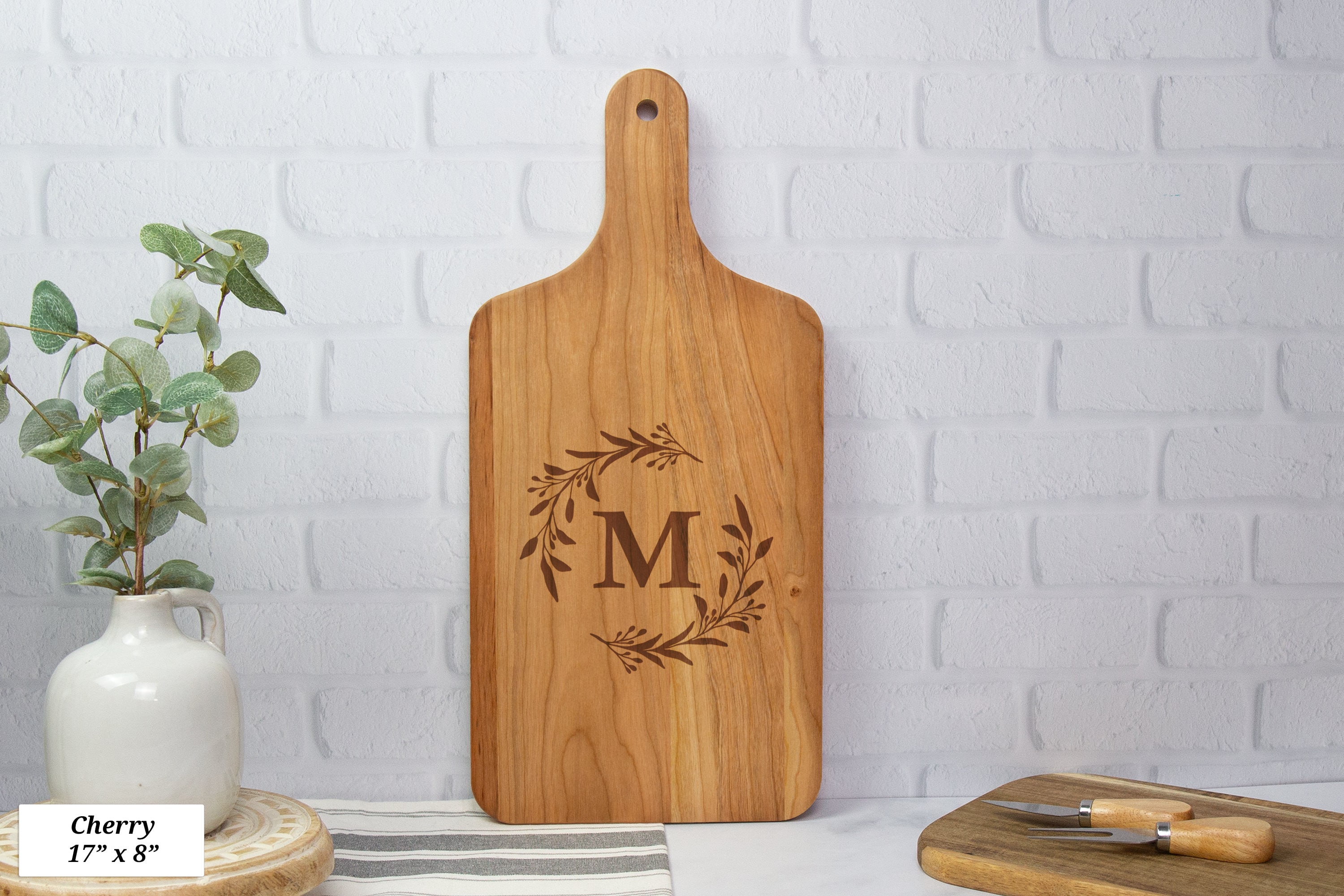 Charcuterie Board Personalized Anniversary Gift For Her, Wood Cutting Board With Handle, Housewarming Gift, Personalized Wedding Gift Ideas