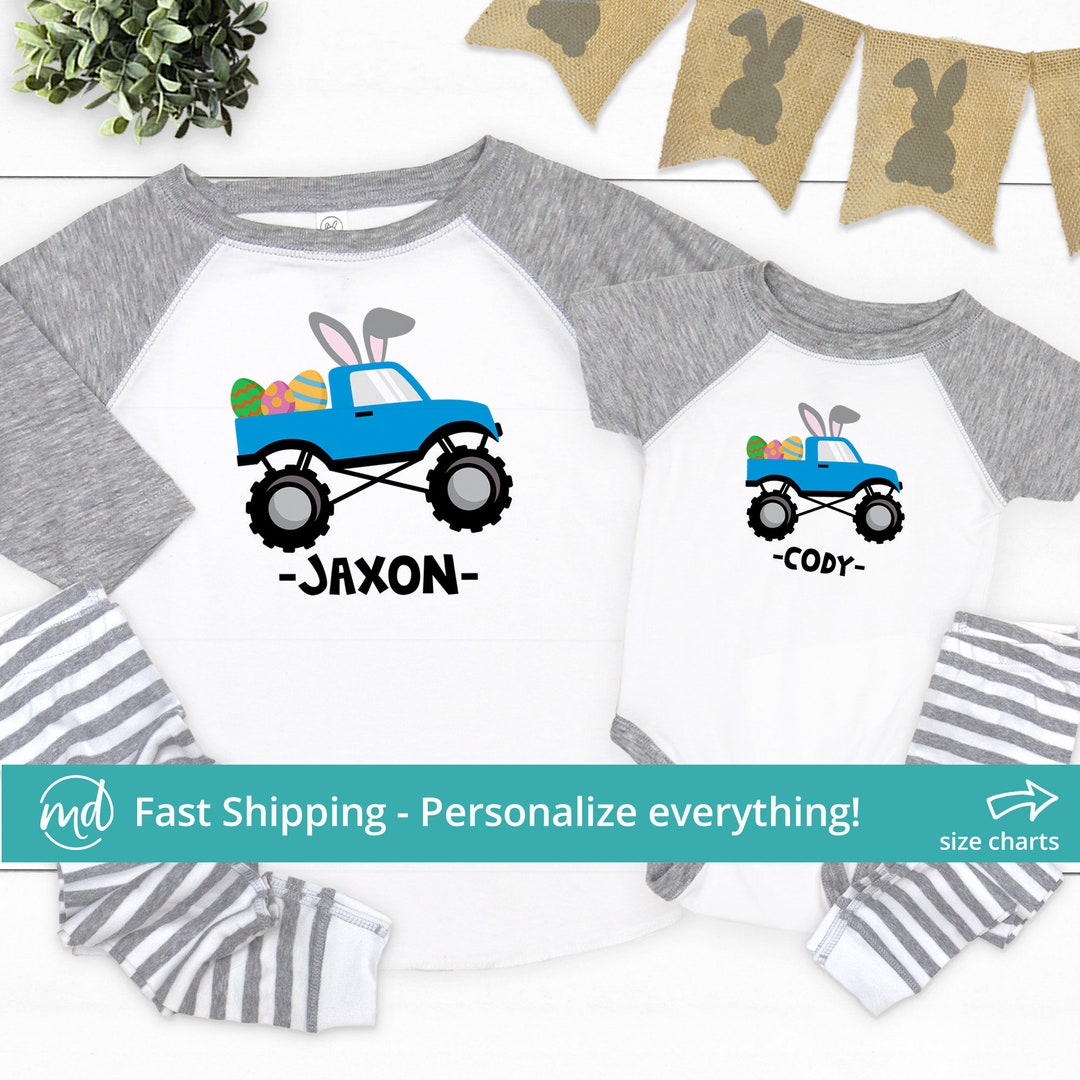 Matching Sibling Easter Pajamas, Brother Easter Pajamas Boys Easter