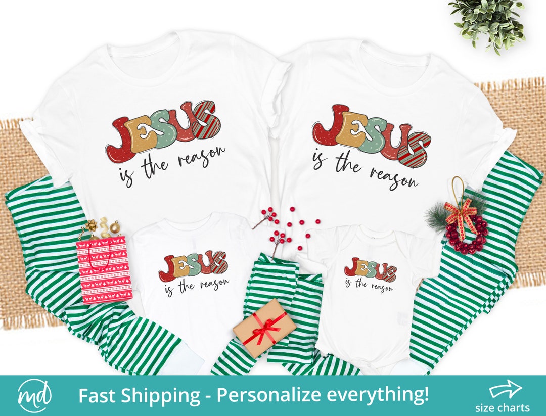 Jesus is the Reason for the Season Pajamas, Christian Christmas Pajamas